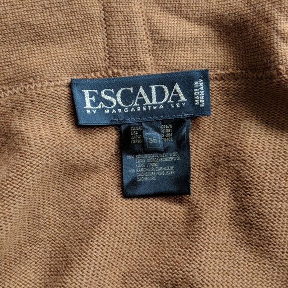 Escada Knit Wool Cardigan Fringe Star Buttons 36 - Picture 8 of 8